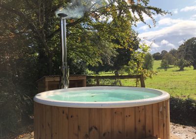 Dairy House hot tub with a view